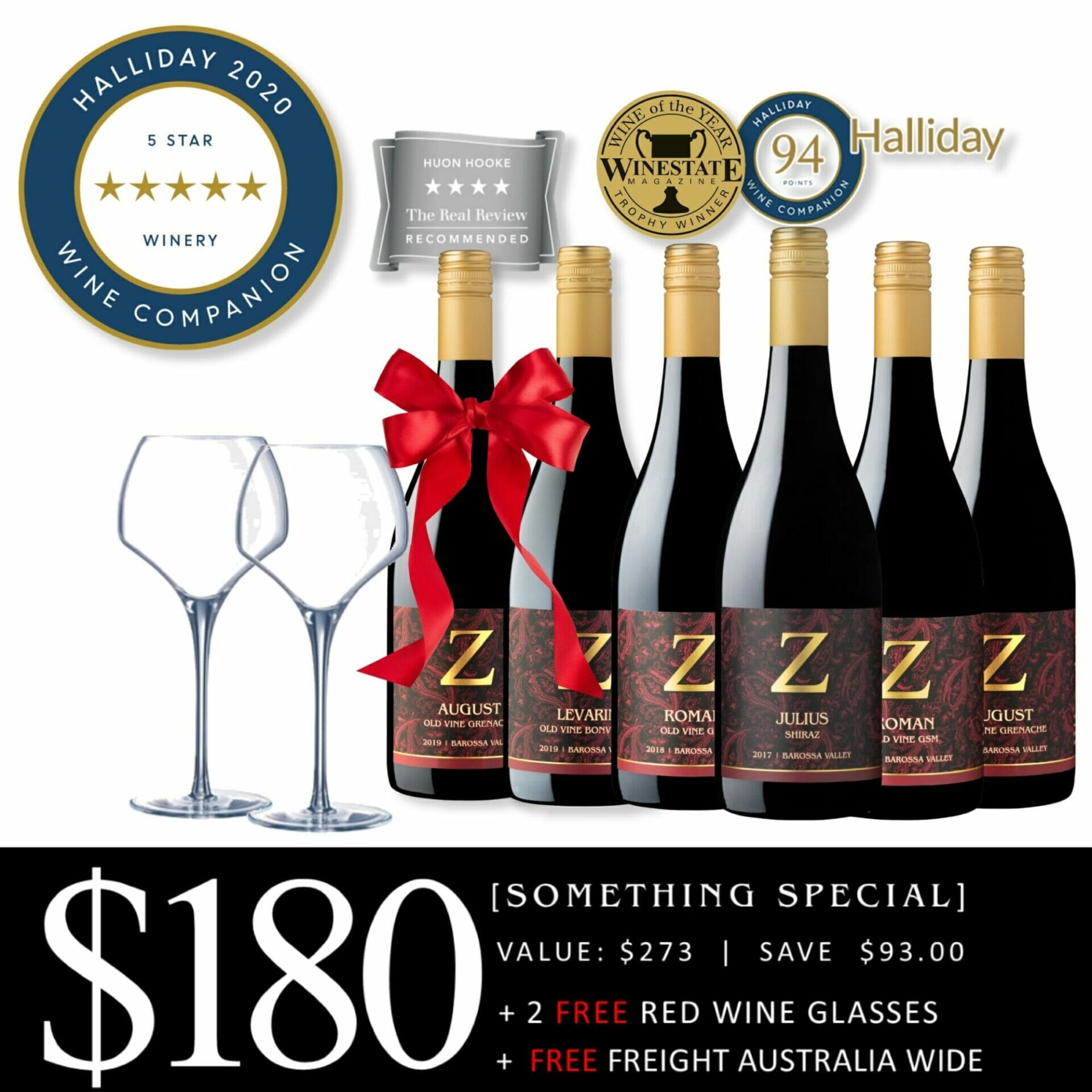 SOMETHING [SPECIAL] RED WINE 6pk . + Free Glasses + Free ...