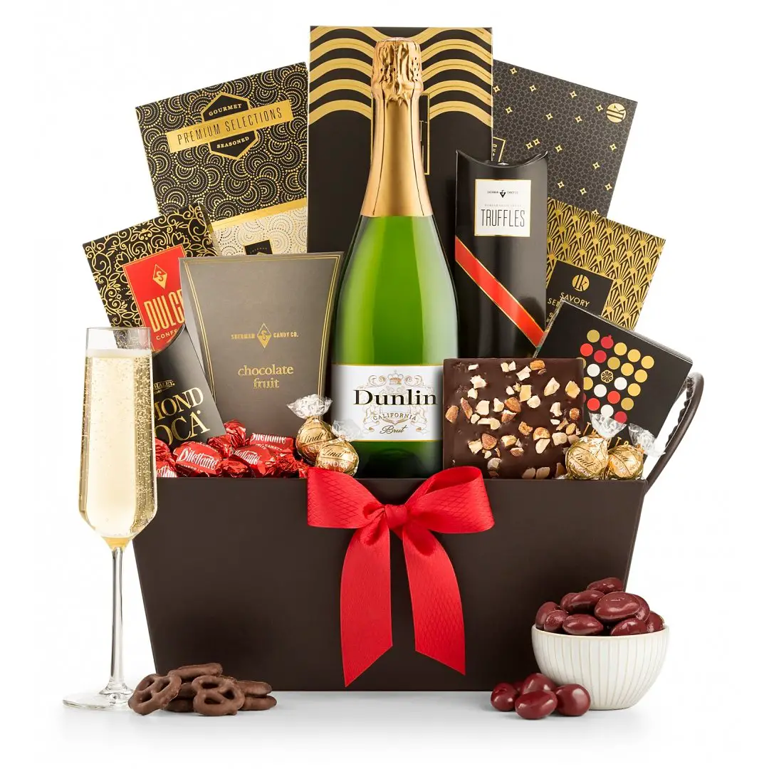 Sparkling Celebration Champagne &  Chocolates: Champagne Gift Baskets ...