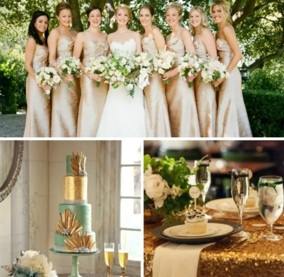 Stunning Green and Gold Themed Wedding