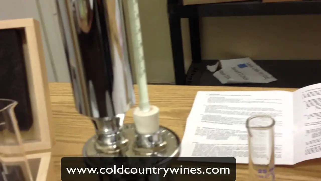 Testing the alcohol content in our wine!
