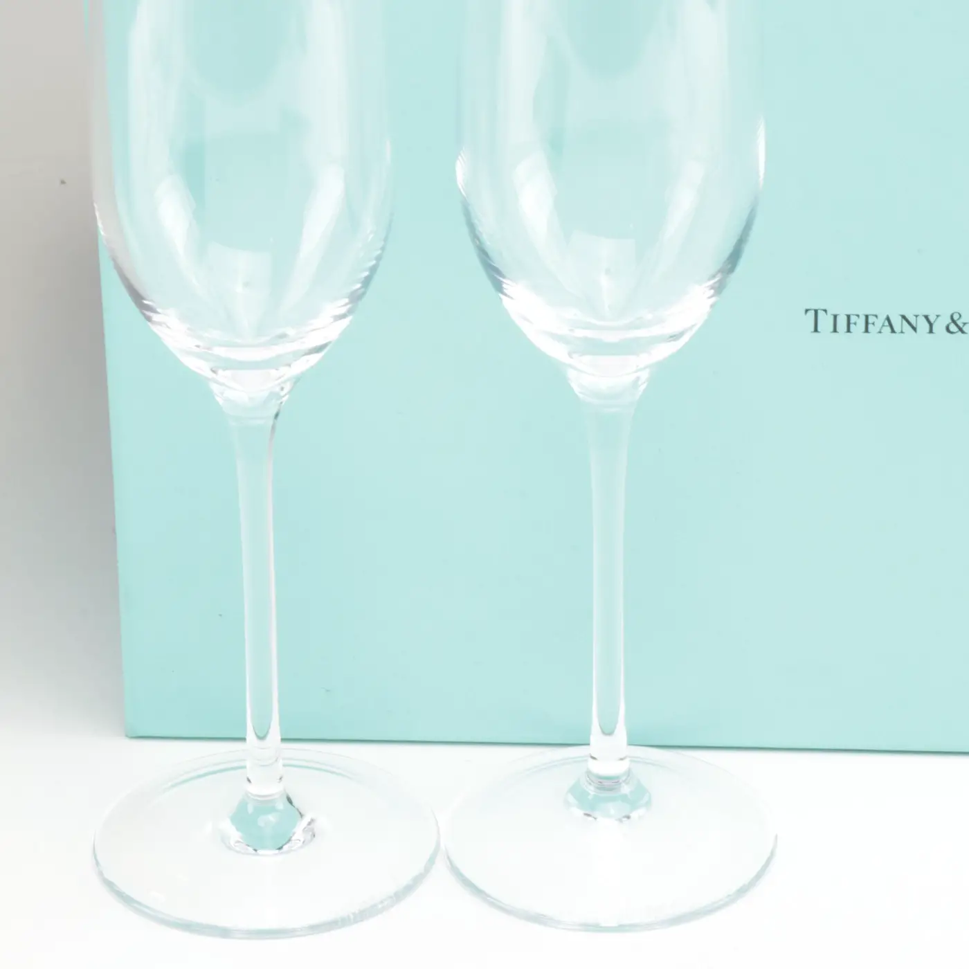 Tiffany &  Co. Crystal Champagne Flutes