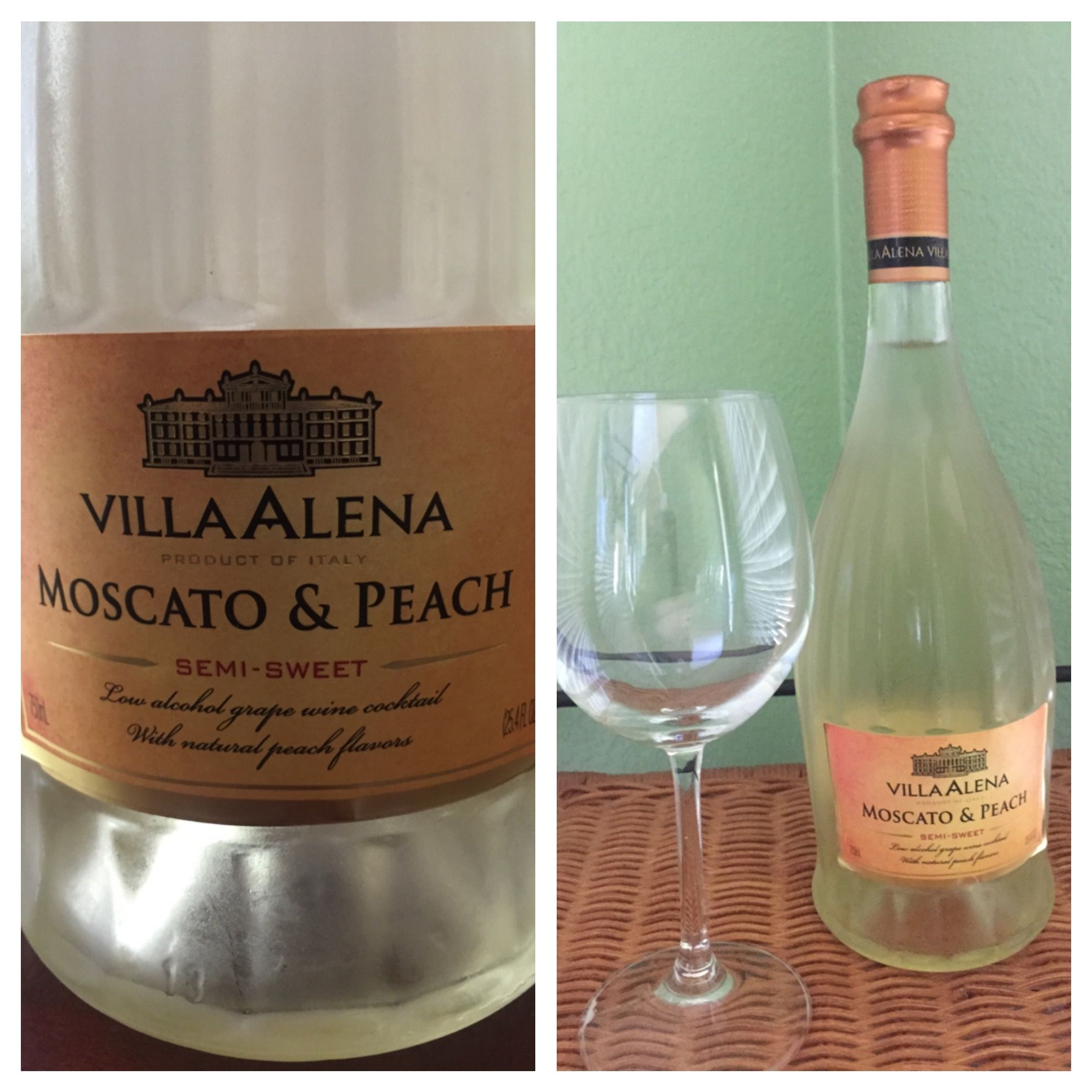 Villa Alena Moscato &  Peach is a seasonal selection from Trader Joe