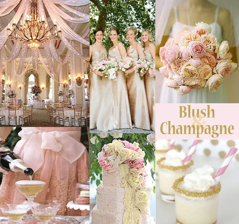 #wedding #blush #pink #champagne #ivory #pretty
