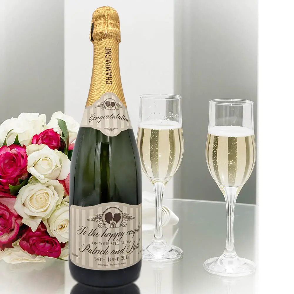 Wedding Personalised Champagne Gift