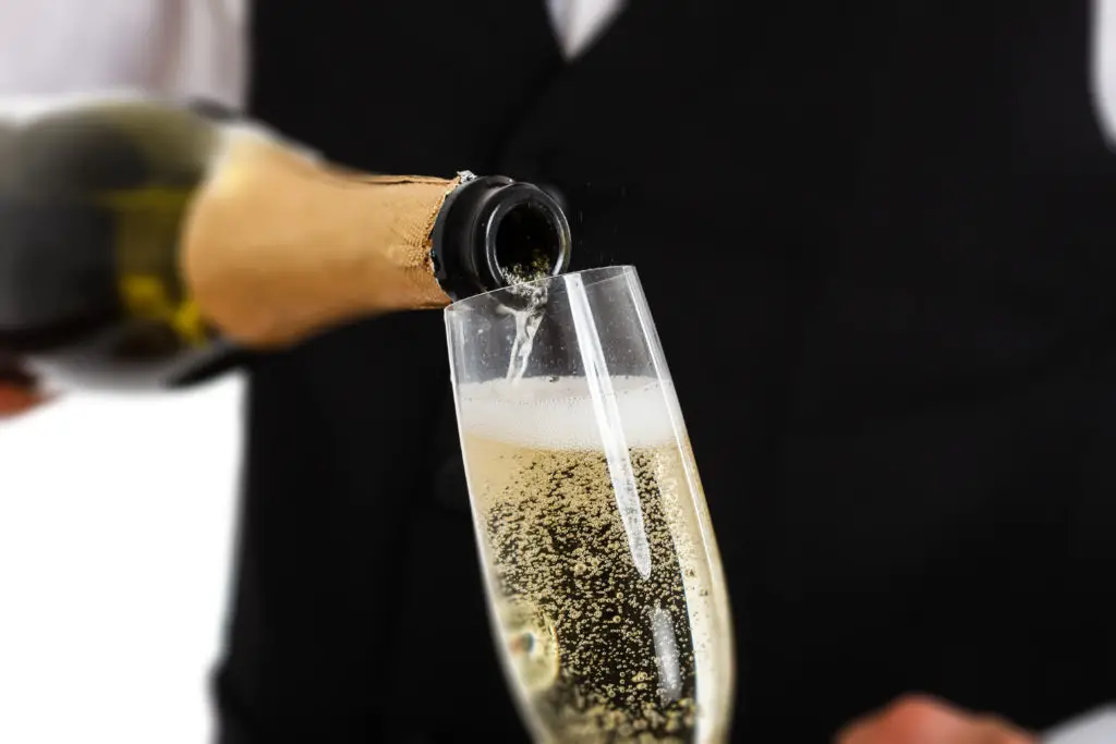 What is the alcohol content of champagne?