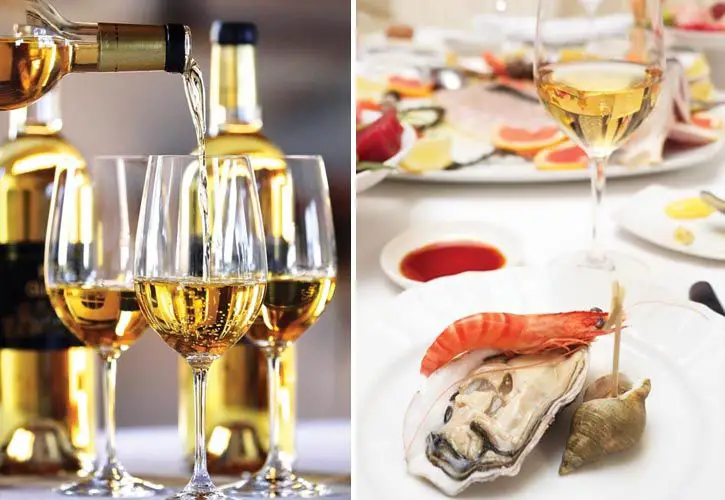 White wine and seafood go together very well