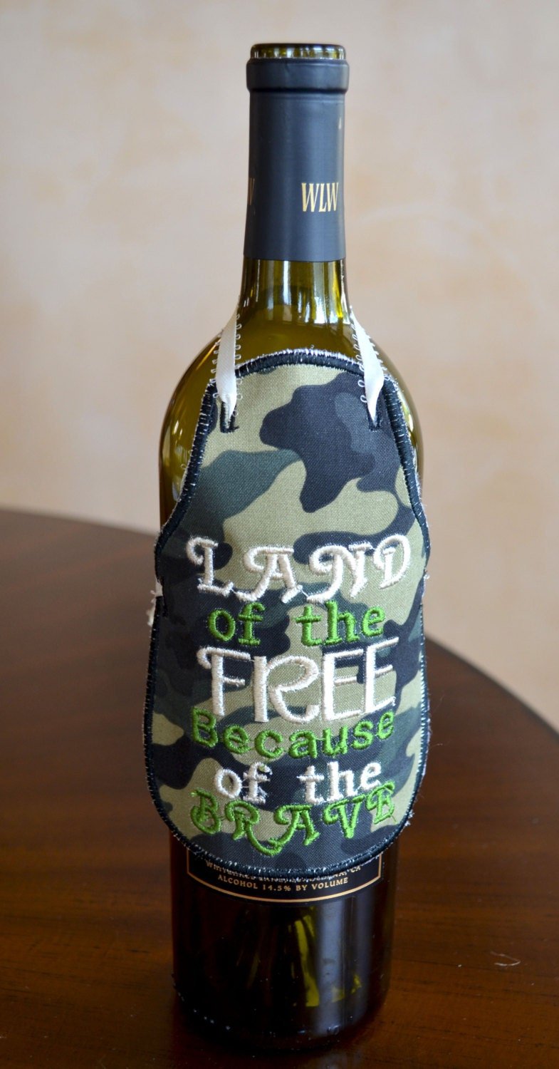Wine Bottle Apron 4th of July Memorial Day Gift by ...