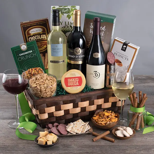 Wine Cellar Collection: Gourmet Wine Gift Basket