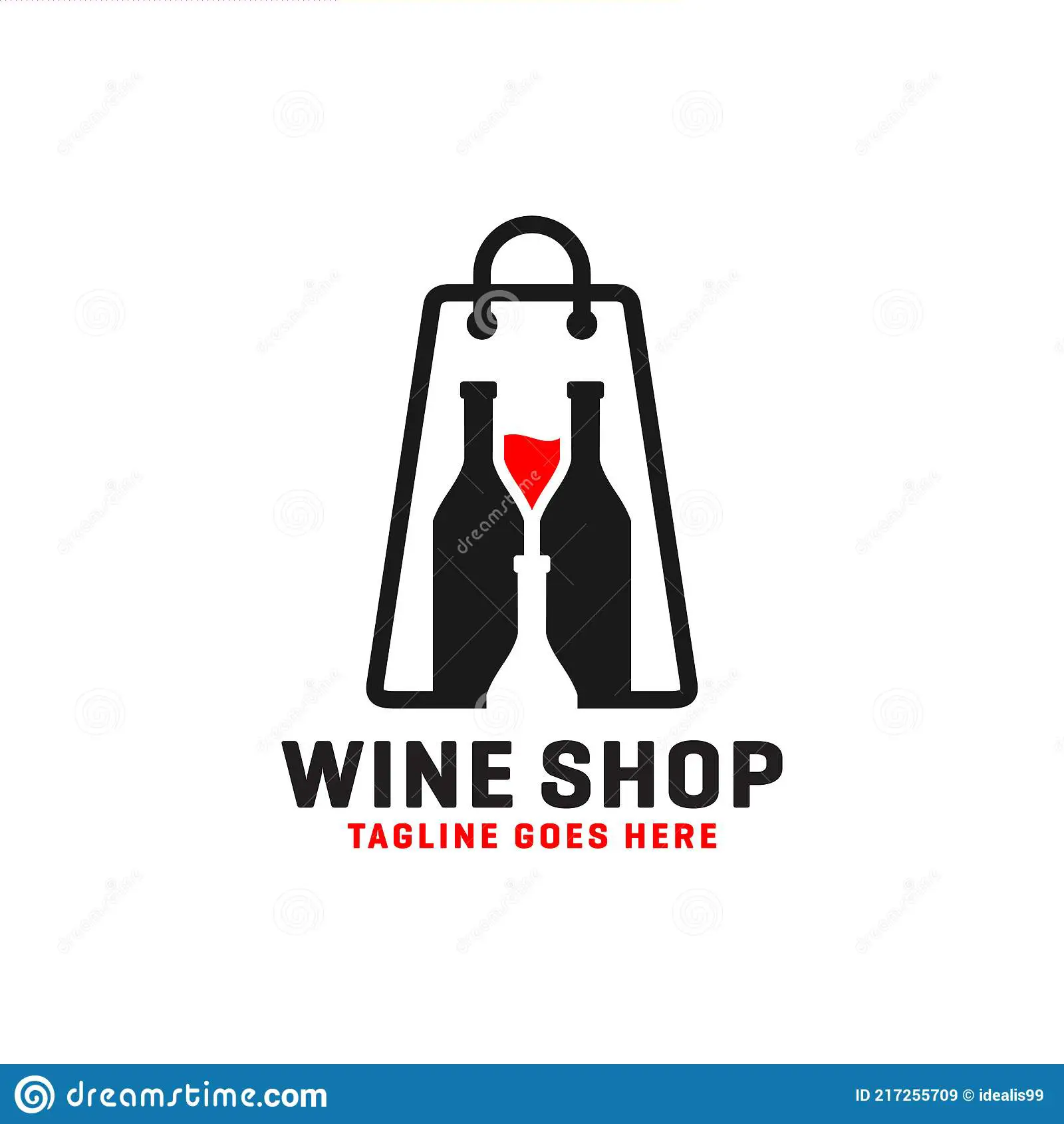 Wine or liquor store logo stock vector. Illustration of logo