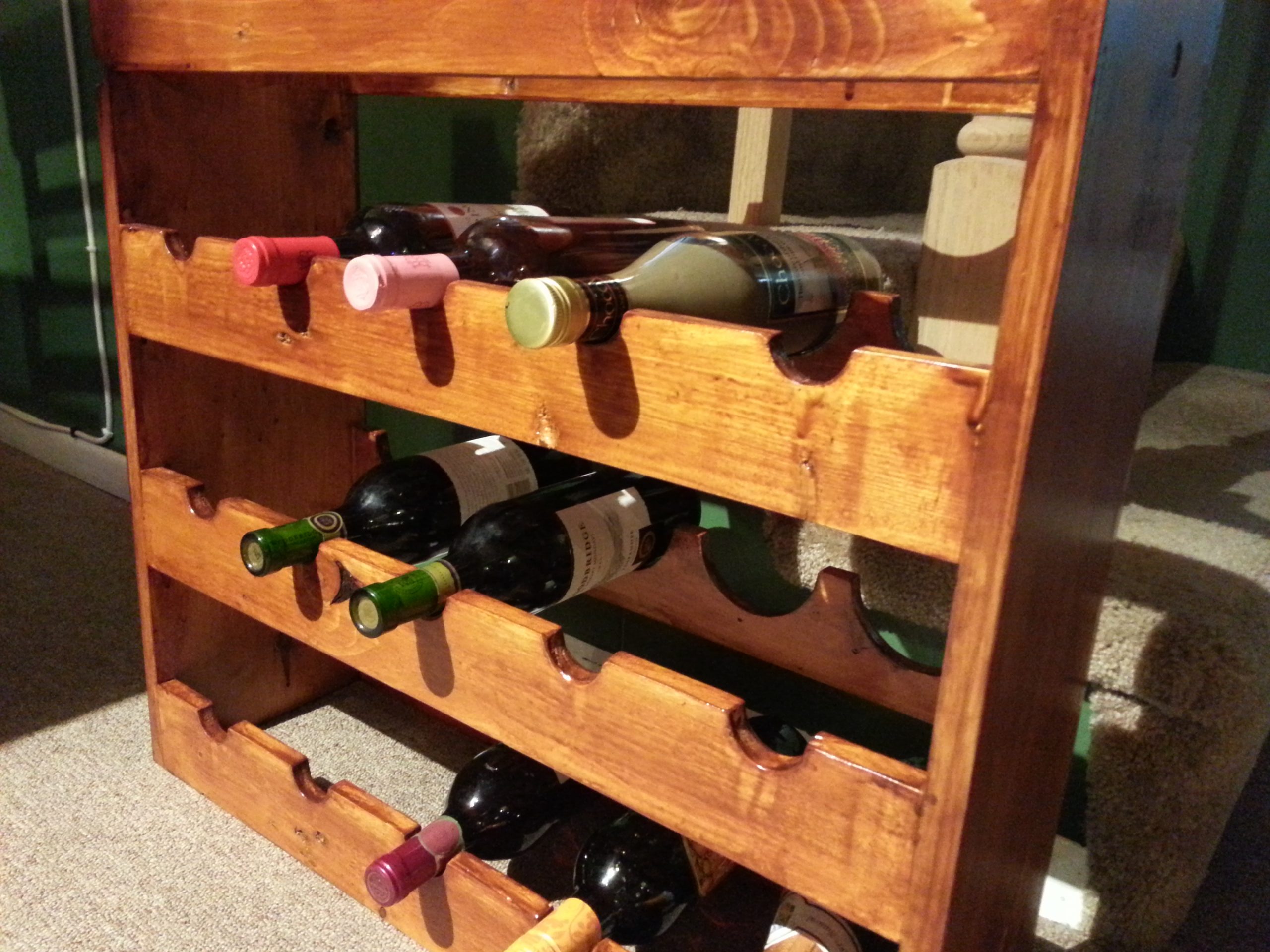 Wine Rack from Recycled Pallet Wood