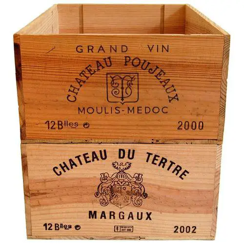 Wood Wine Crates from Various Wineries